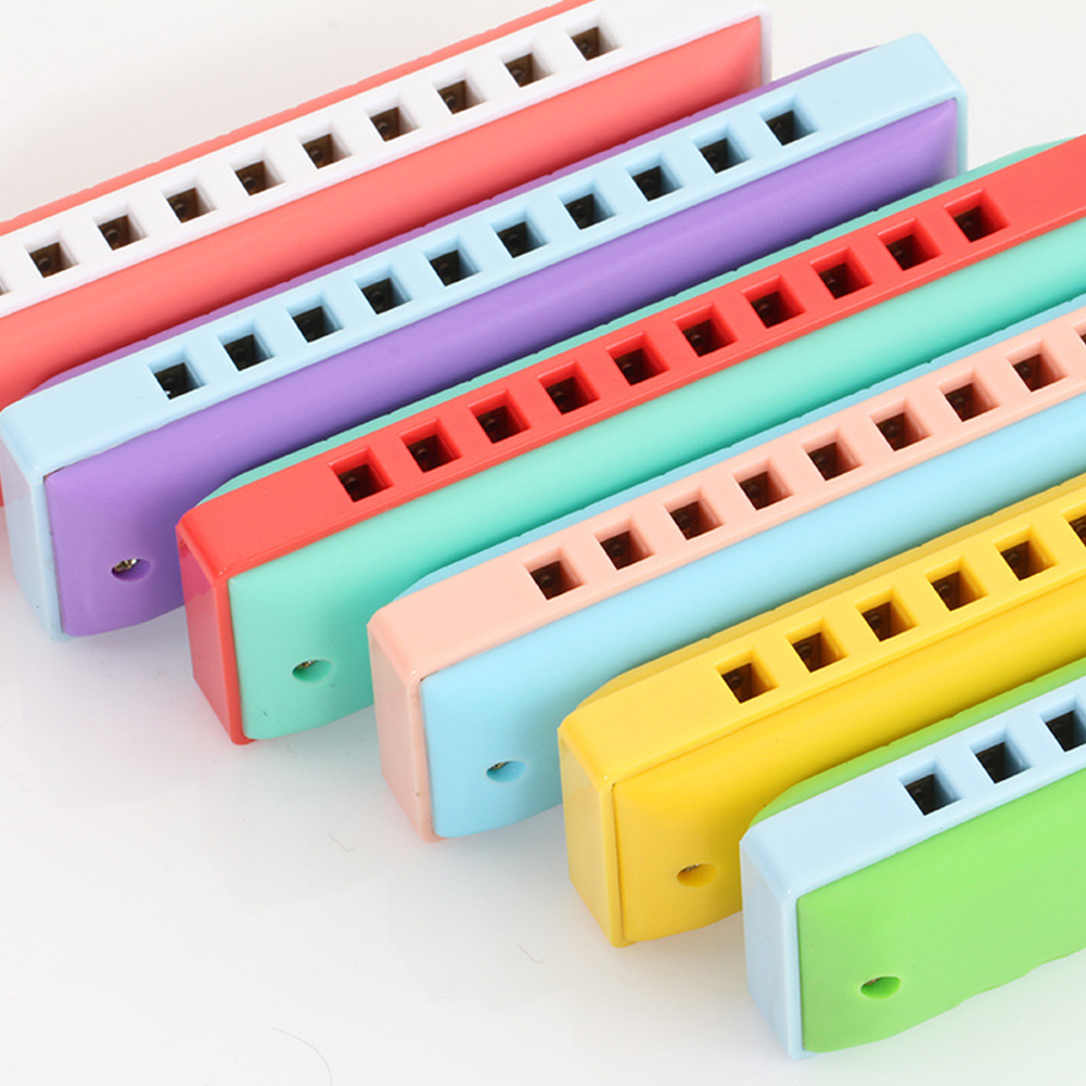 10 Holes Harmonica Mouth Organ C Tune Plastic Colorful Beginner Children Gift 10 * 3 * 2 Cm Musical Instruments