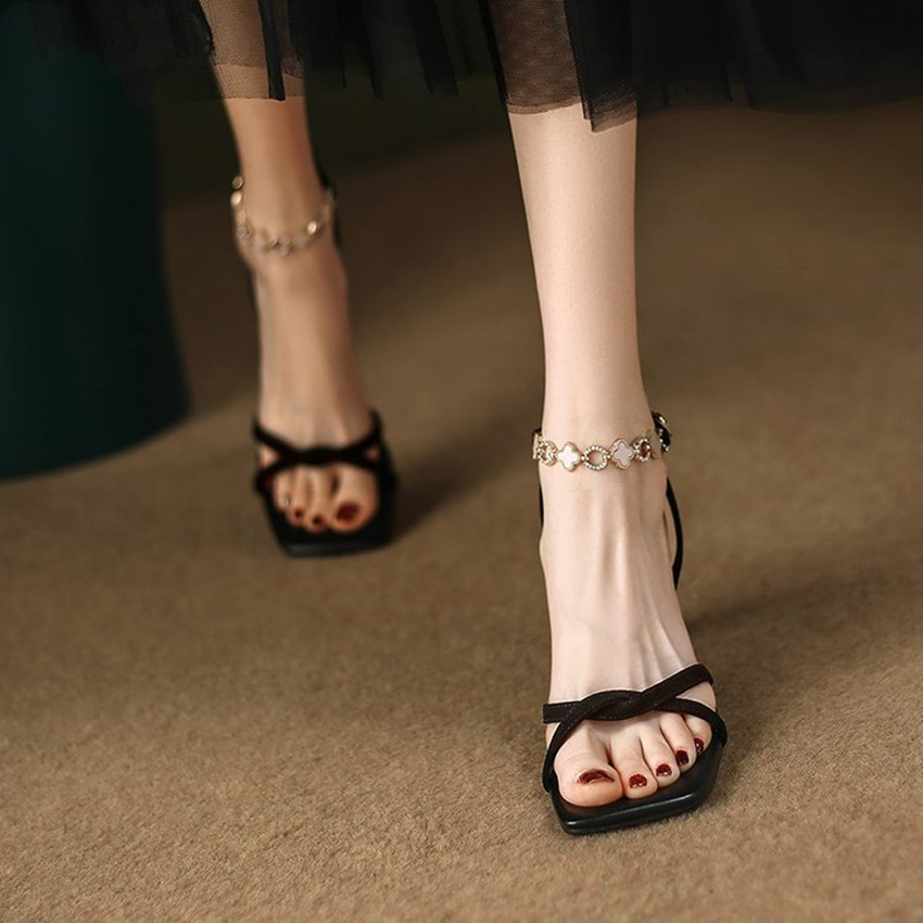 new 2024 Shoes for Women Slingbacks New Women's High Heels Summer Sexy Heels Women Peep Toe Thin Heels Shoes 2025 Ladies Zapatos Mujer