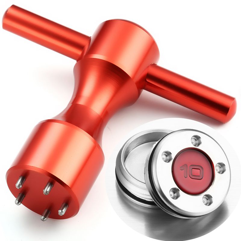 2Pcs Red Golf Weights + Wrench Spanner Tool For Putters 10g/15g/20g/25g/30g/35g/40g Include Rubber Rings