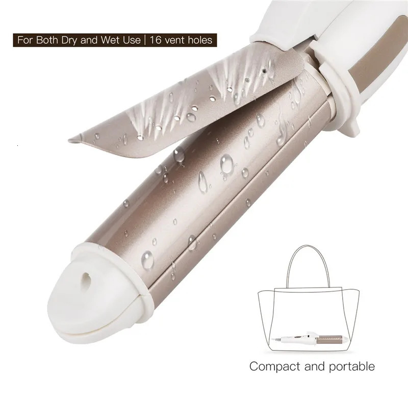 Mini Curling Iron Curling Straight Curlers Hairdressing Tools Electric Clipboard Does Not Hurt The Hair Dry Wet Button Bangs 240521