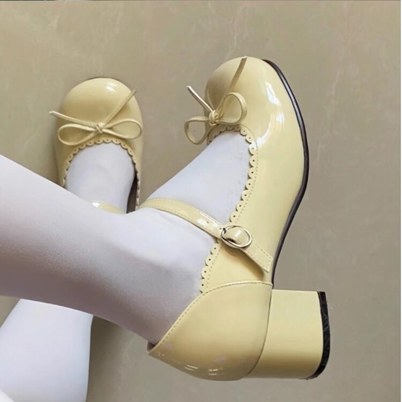 Women's AIYUQI Lolita 2024 New Japanese Bow Preppy Style Girls JK Asahi Mary Jane Shoes Women d9ea