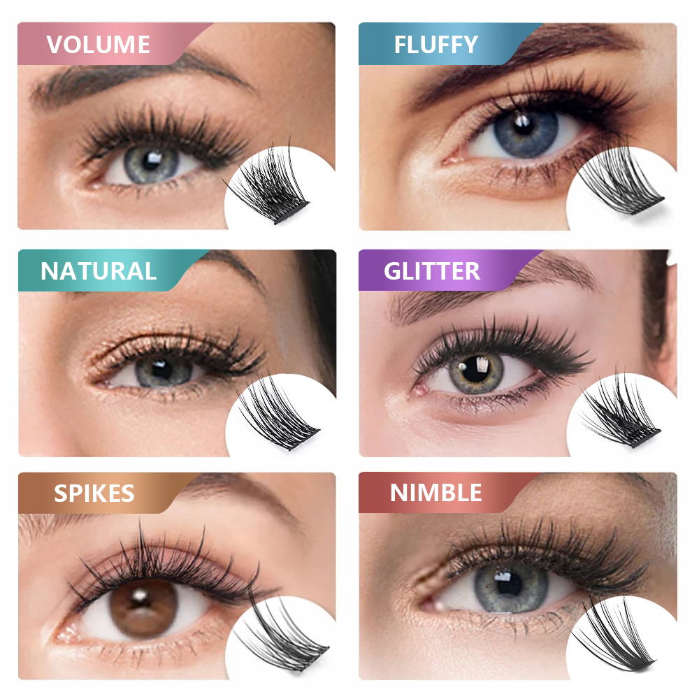 MASSCAKU 12Lines DIY Clusters Premade Fans Lashes Extensions Natural Soft 2025 Individual new Segmented Eyelashes Bundles Makeup Cilia