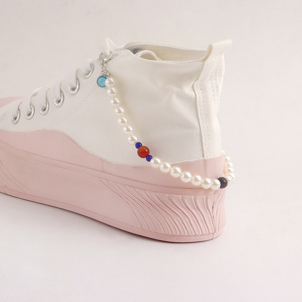 Cute Simulated Pearl Anklets For Women Bear Acrylic Bead Shoe Chain Foot Ankle Bracelet Summer Beach Accessories Tobilleras