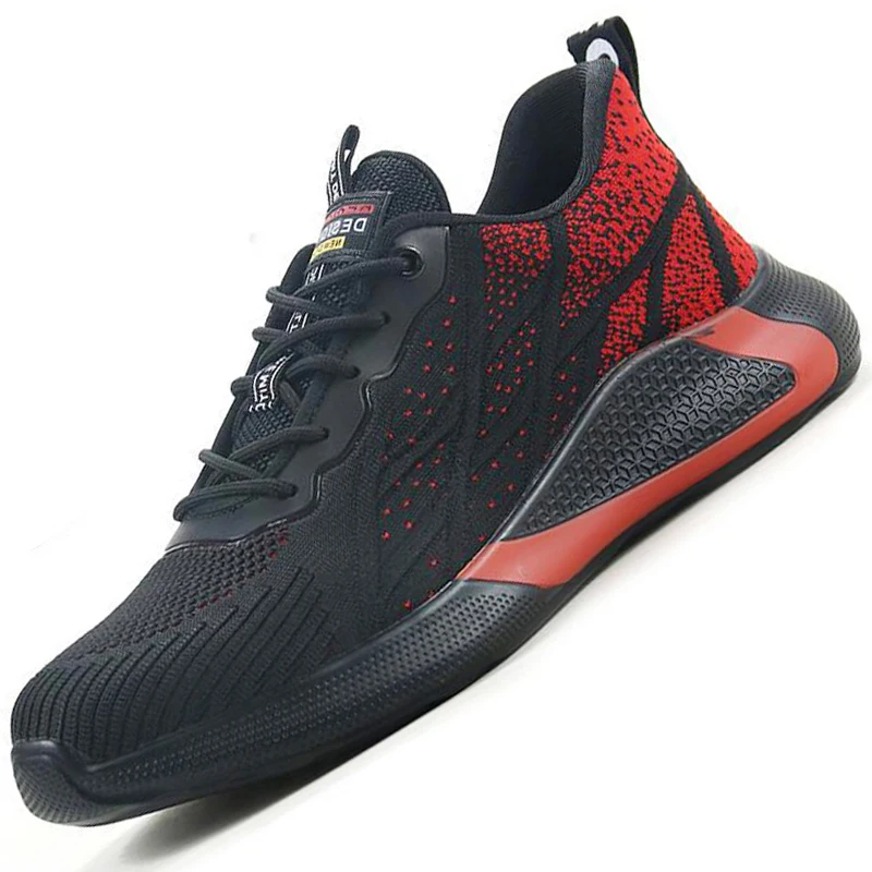 Work Safety Shoes Men Indestructible Sneakers Work Shoes Male Security Steel Toe Shoes Puncture-Proof Work Sneakers Safety Boots