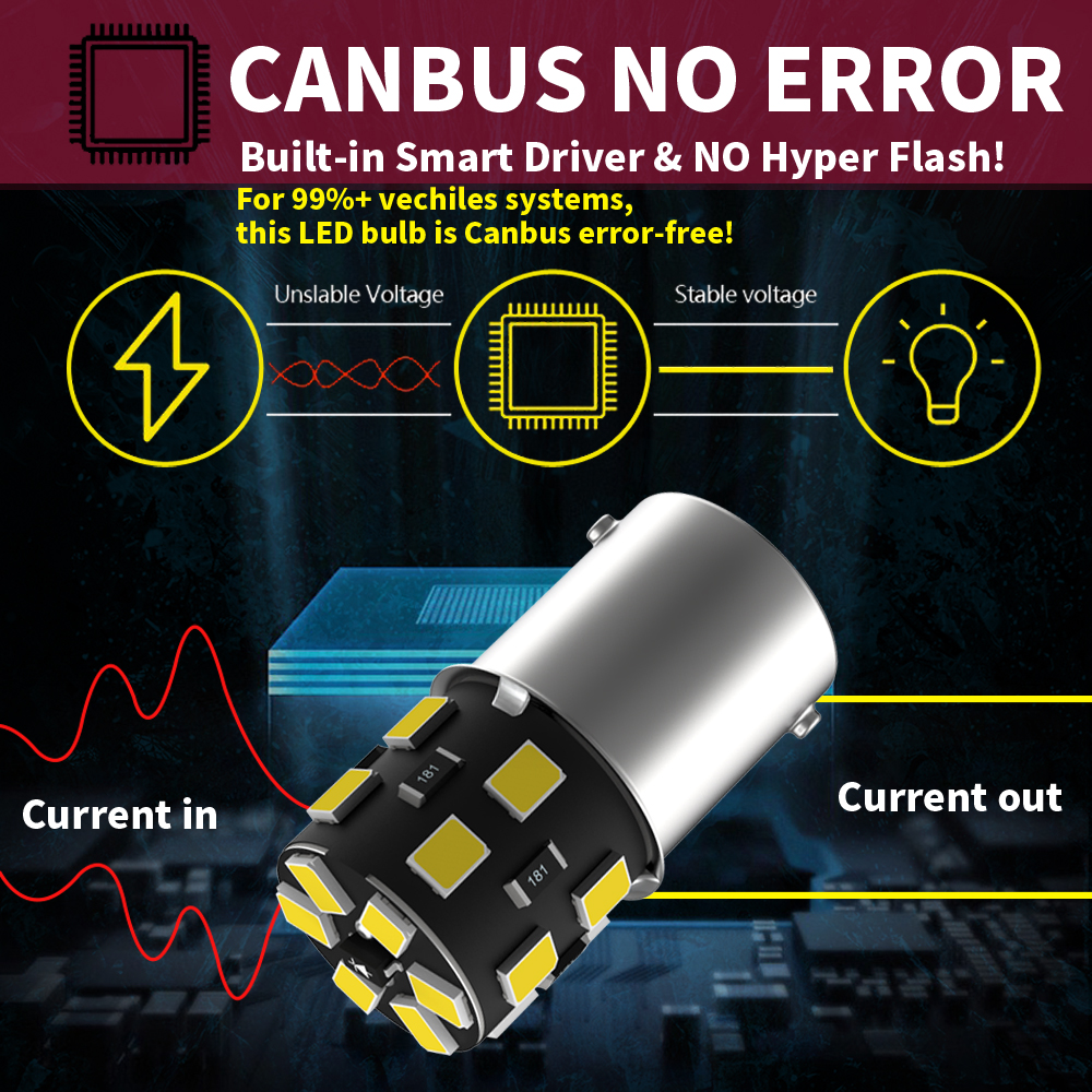 2pcs LED Backup Light Blub Reverse Lamp P21W 7506 BA15S Canbus For C30 C70 S40 S60 S70 S80 V40 V50 V60 V70 XC60 XC70 XC90