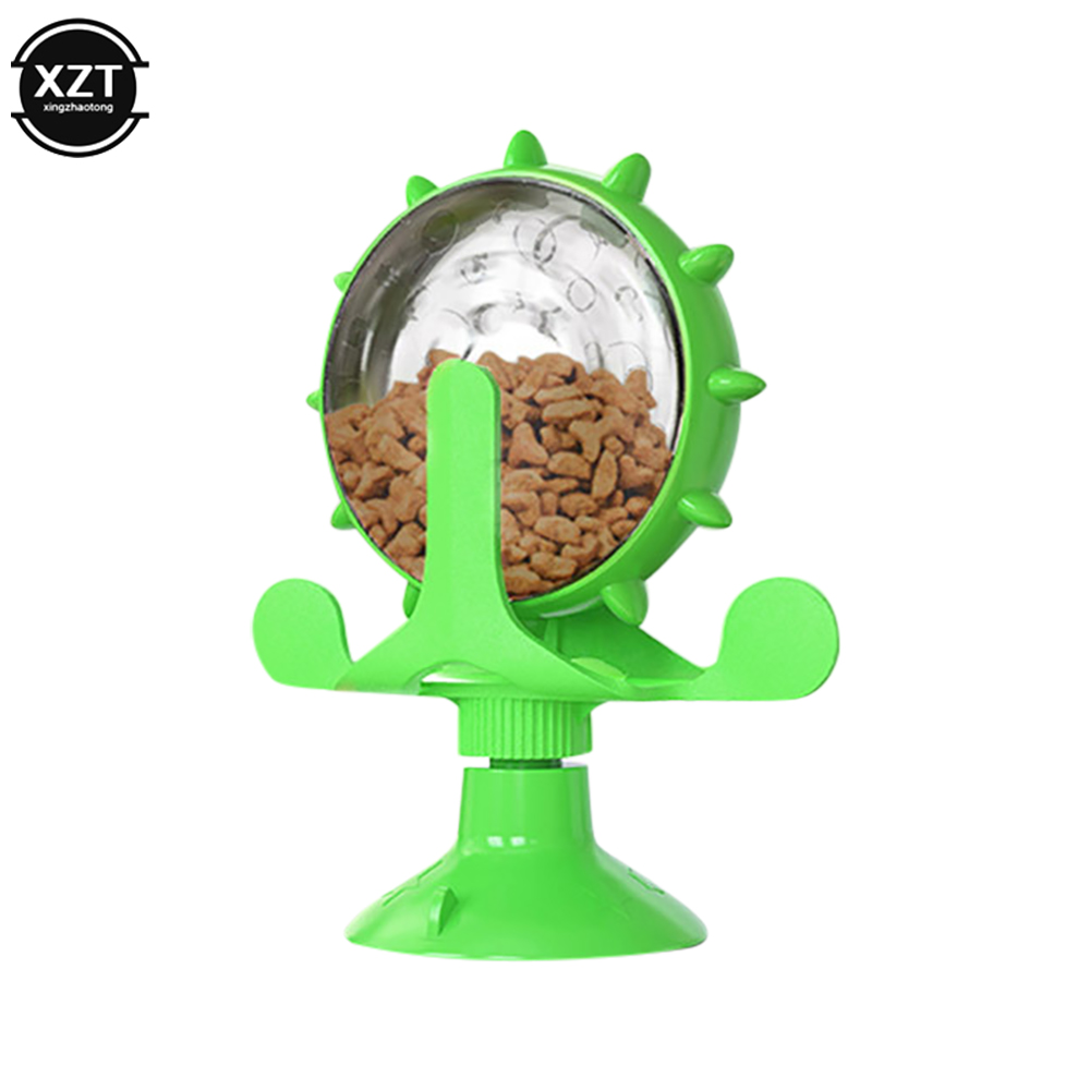 Interactive Treat Leaking Toy For Cat Small Dogs Slow Feeder Dispenser Puppy Funny Rotatable Wheel Improve IQ Kitten Accessories