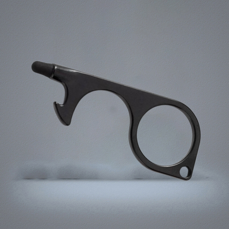 Pins Brooches Metal Safety Touchless Door Opener Press Elevator Tool Stylus Key Hook Portable Bottle Openers Hands Tools Keychain