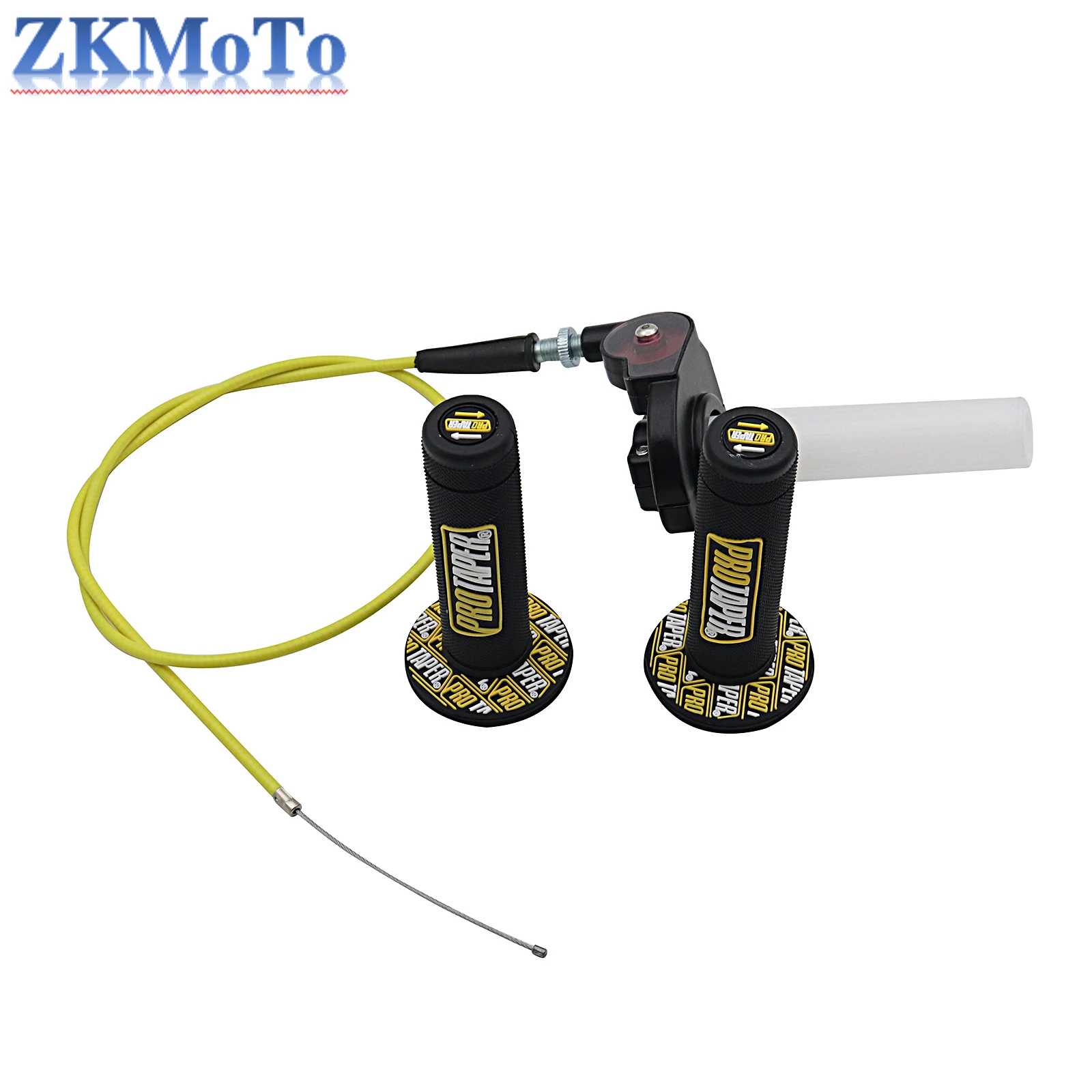 Motorcycle Grips with 1/4 Quick Turn Throttle Settle 1200MM Throttle Cable for PRO TAPER Handlebar Dirt Pit Bike Motocross Parts