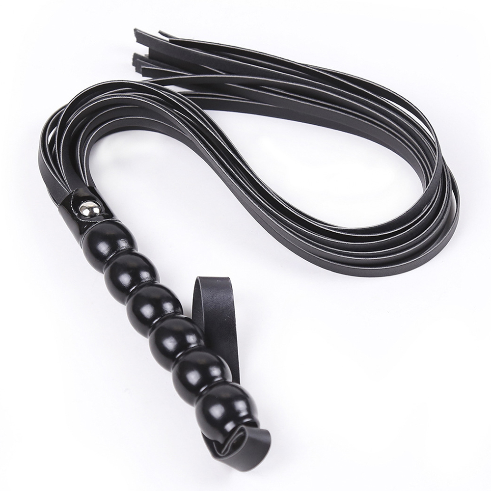 2023 New 63CM Bullwhips PU Leather Custom Horse whips 6 Beads Handle with Wrist Strap