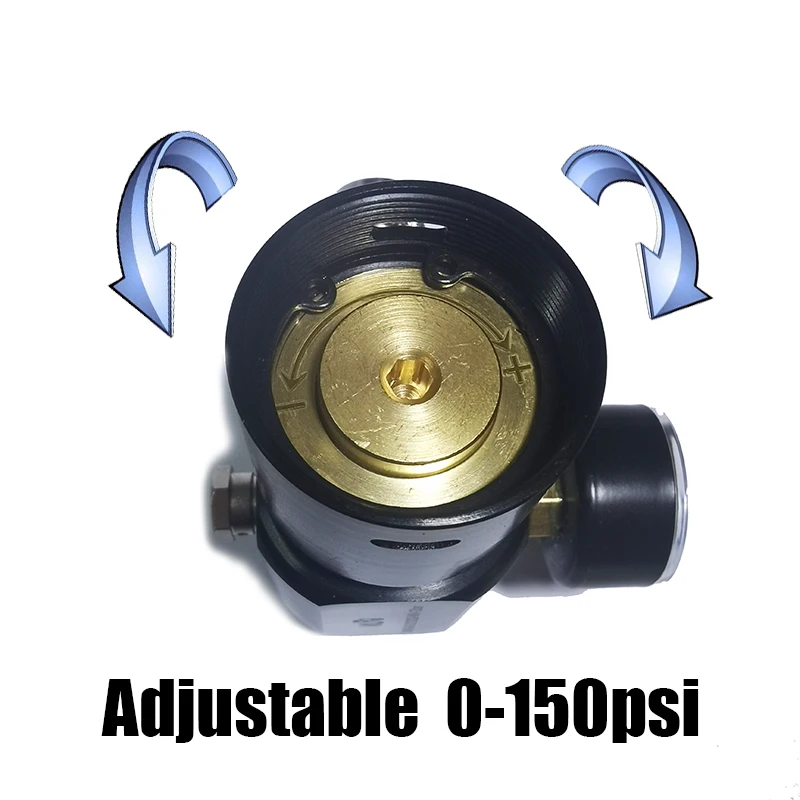 Low Pressure Regulator 0-150psi Portable Micro CO2 Regulator for Pneumatic Tools Nailers Staplers Caulking Guns G1/2-14 0.825-14