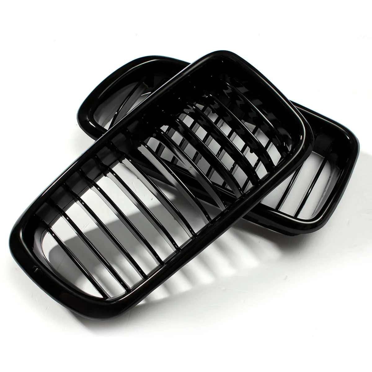 Glossy Black Front Sport Kidney E38 Grille For BMW E38 740i 740iL 750iL 4-Door 1999-2001 Front Replacement Hood Kidney Grill