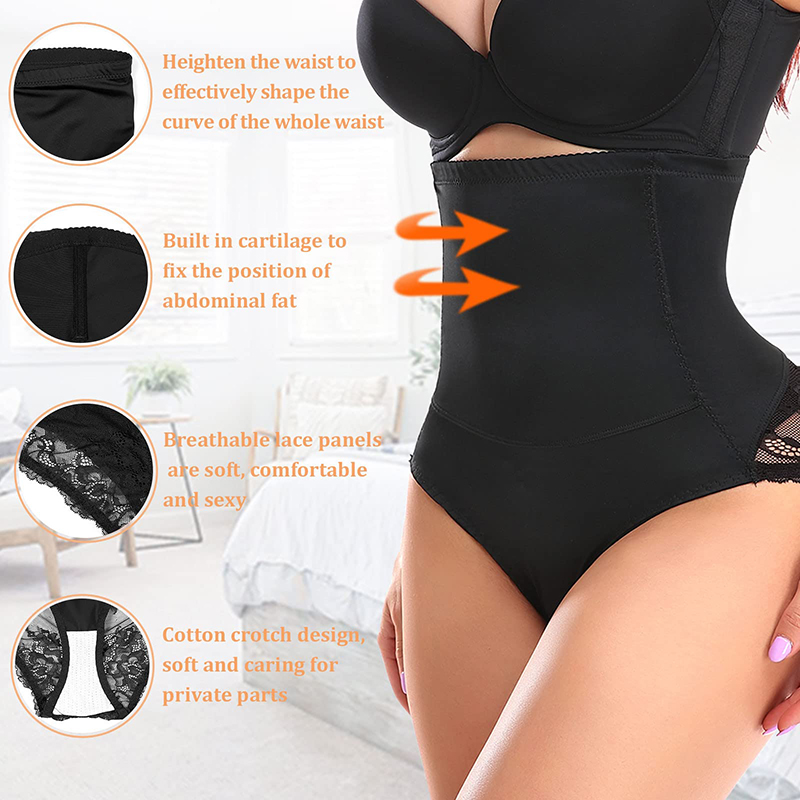 High Waist Trainer Panties Body Shaper Lace Thong Slimming Belly Tummy Women Shapewear Butt Lifter Knickers Sexy Briefs S-6XL