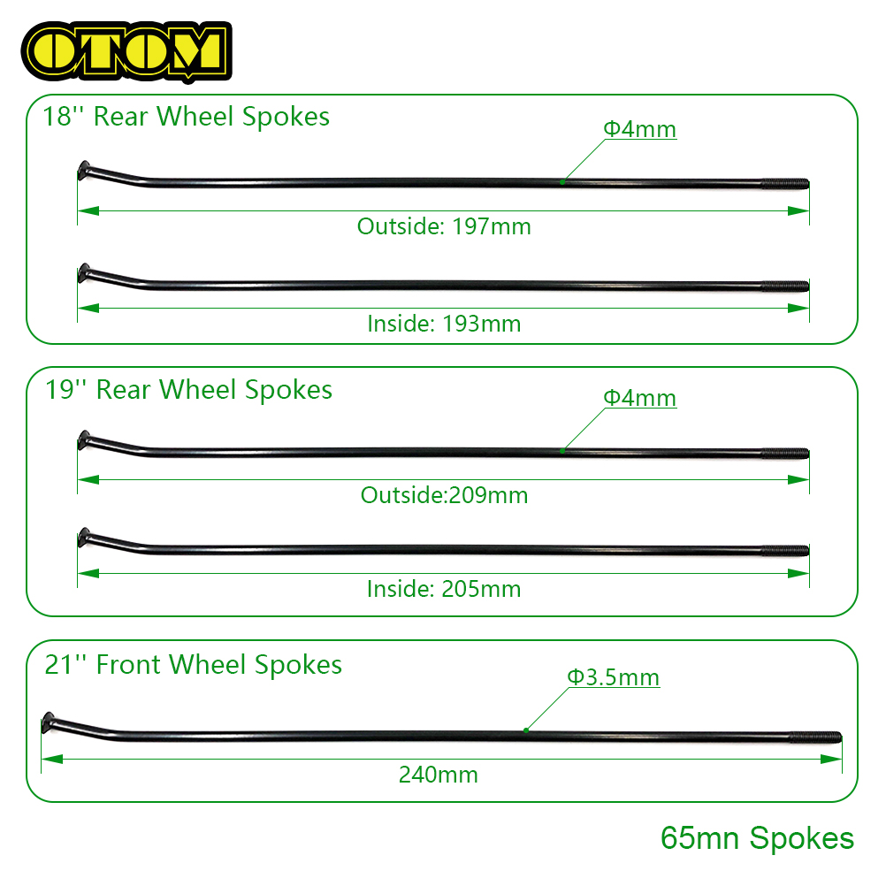 Motorcycle For HONDA 21" Front 18" 19" Rear Wheel Spoke Nipples Kit CRF250X CRF250R CRF450R CRF450X Off-road Dirt Bike Accessory