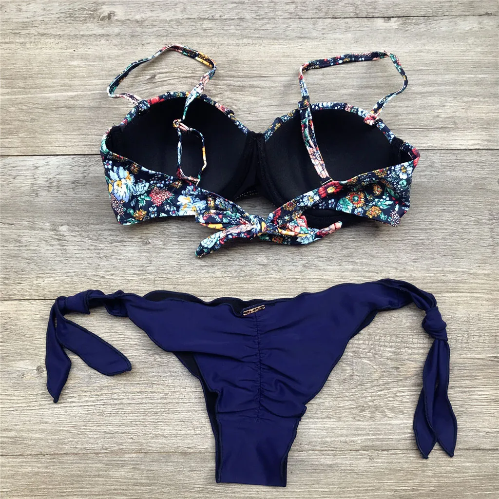 Swimwear Swimsuit 2025 Woman new 2023 Sexy Floral Print Breast Pad Swimwear Split Bathing Swimsuit Women's Bikinis Swimsuit Trend 2023