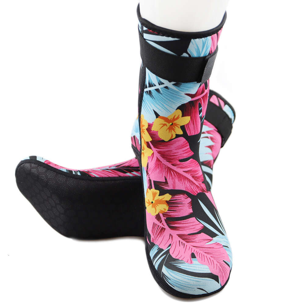 Ddmytiger Mm Printed Diving Socks For Women Cold And Warm Non Slip Long Tube Beach Surfing Outdoor H