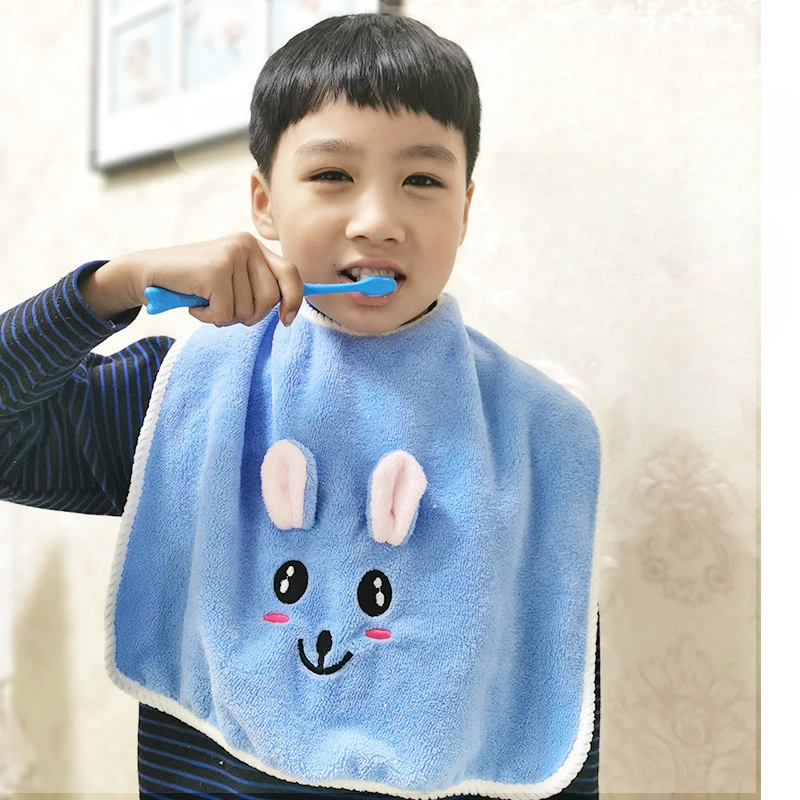 1pc Baby Bibs for Children Washing Face Towel 2025 Soft Salive Towel Boys Girls Learning Brushing Teeth new Towel for 3 To 8 Years Kids