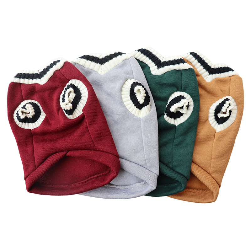 College Style Cat Autumn Clothes Sweater For Small Medium Dogs Cats Sphynx Vest Pullover Kitten Yorkies Outfits Pug Pet Costume