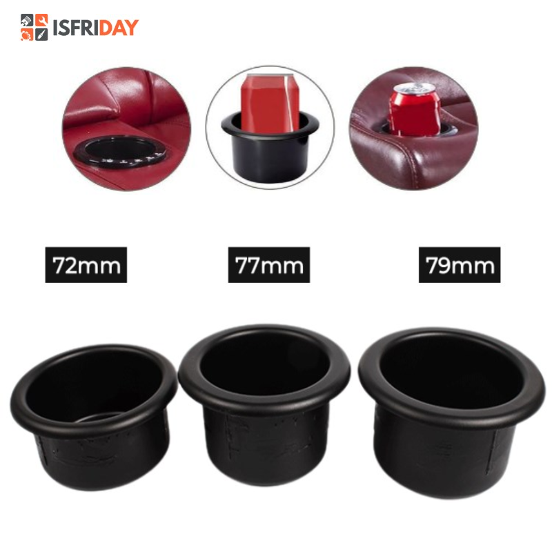 Black Car Cup Water Drink Holder Recessed For RV Car Marine Boat Trailer Plastic Cup Holder Auto Interior Accessories