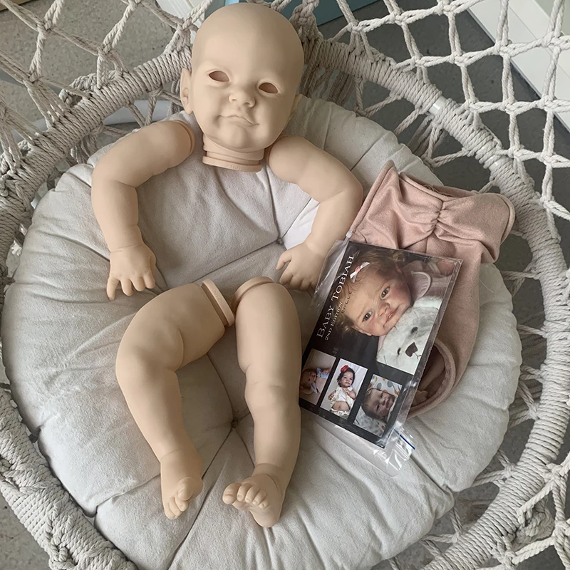 DIY 23inch Reborn Kit Tobiah Original Size Doll with COA Reborn Doll Kit Lifesize Baby Unfinished Doll Parts