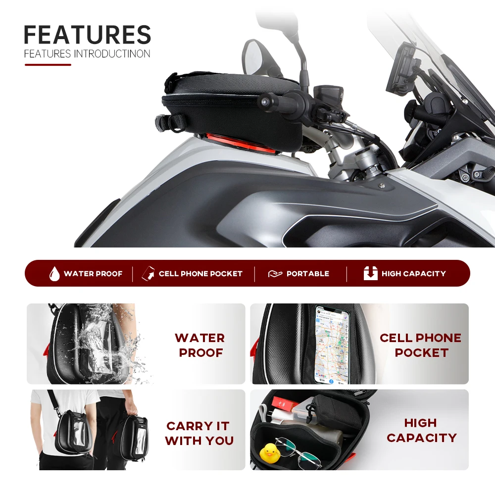 Tank Bag Luggage For CFMOTO 450SR 450SS 450NK CLX 700 250 CLX700 650 MT GT 250 NK 450 SR 1250TR Motorcycle Tanklock Racing Bag