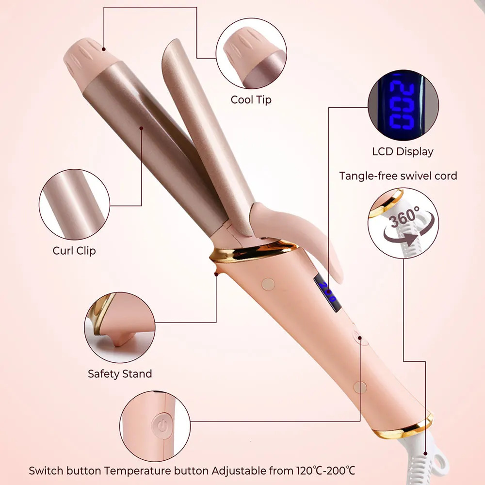 Ceramic Mini Hair Curler 25mm Curling Iron for Short Hair Dual Voltage Curling Wand Electric Hair Styler 240521