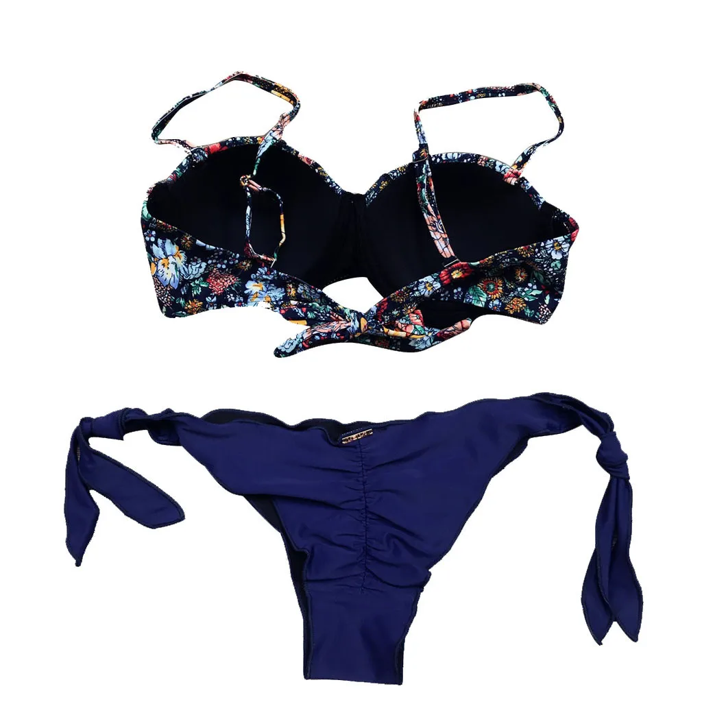Swimwear Swimsuit 2025 Woman new 2023 Sexy Floral Print Breast Pad Swimwear Split Bathing Swimsuit Women's Bikinis Swimsuit Trend 2023
