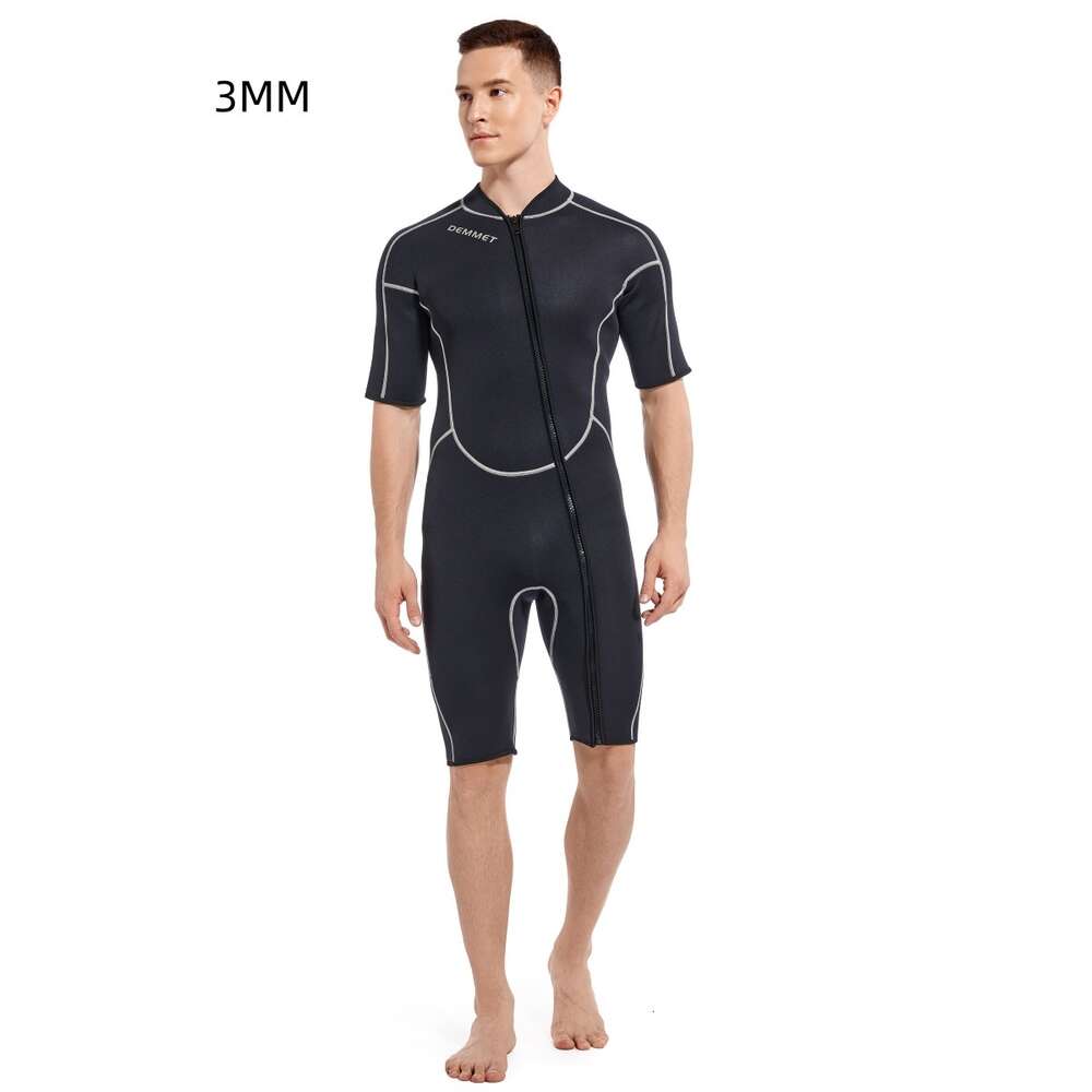 Summer new diving suit, 1.5/3mm short sleeved men's women's jumpsuit, sun protection warmth protection, snorkeling and surfing suit H521-119