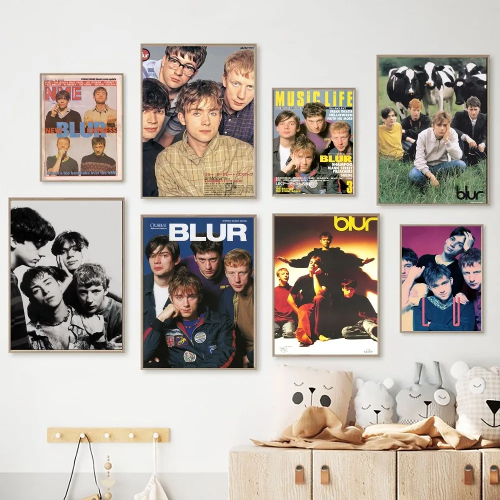 Band Musik Rapper Blur Poster 2025 Kraft new Club Bar Paper Vintage Poster Wall Art Painting Bedroom Study Stickers