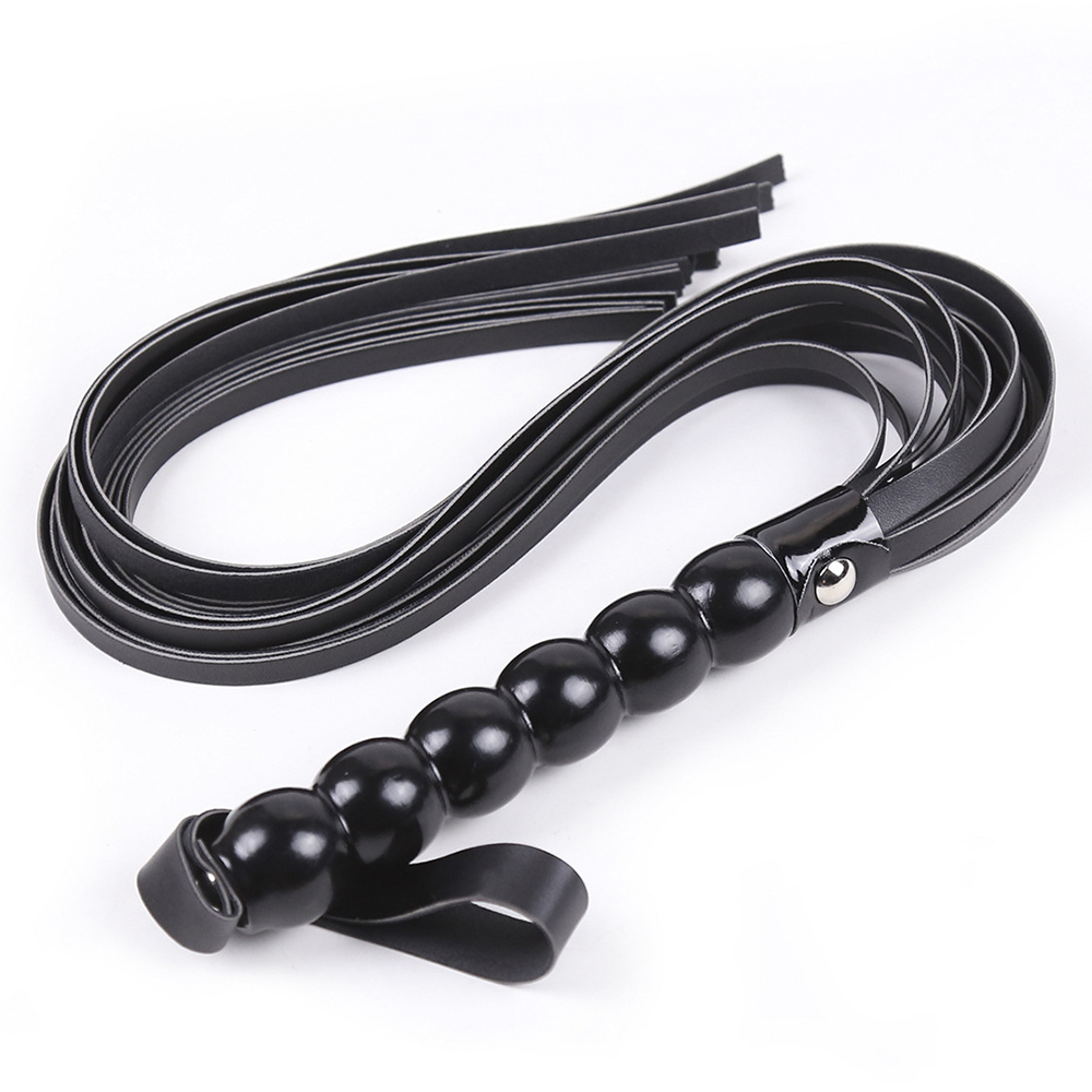 2023 New 63CM Bullwhips PU Leather Custom Horse whips 6 Beads Handle with Wrist Strap