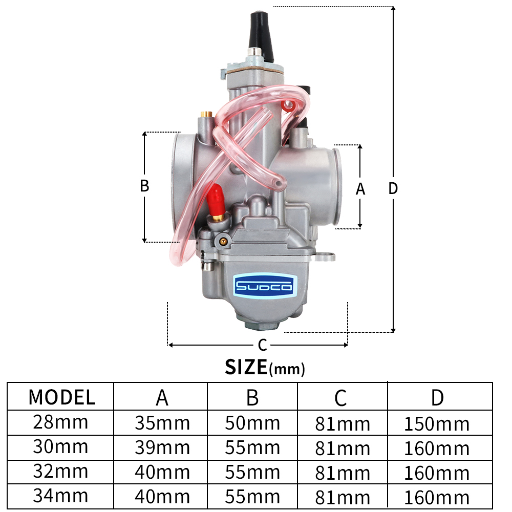 Universal Carburetor For PWK 28 30 32 34 mm 2T 4T For Keihin Mikuni Carburador With Power Jet For Yamaha Suzuki Honda 75cc-250cc