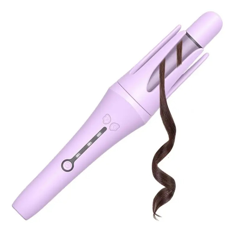 Automatic Hair Curler Iron Detangling Curling Stick Wand Fast Heating Negative Ions Hair Crimper Rotating Curling Wand Waver 240521