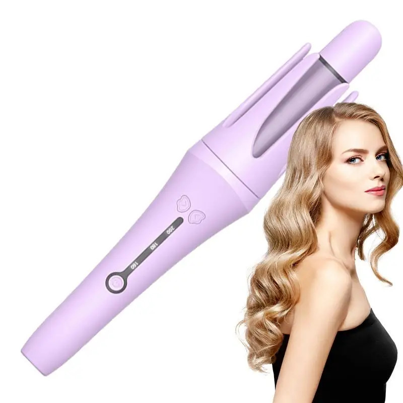 Automatic Hair Curler Iron Detangling Curling Stick Wand Fast Heating Negative Ions Hair Crimper Rotating Curling Wand Waver 240521