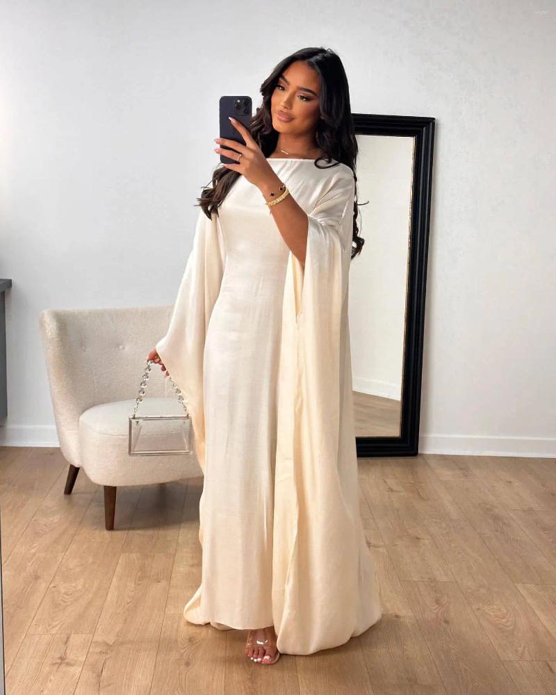 Ethnic Clothing Marocain Kaftan Women Batwing Sleeve Modest Dress Dubai Turkey Abaya Eid Mubarak Djellaba Islam Jalabiya Prayer Garemnt
