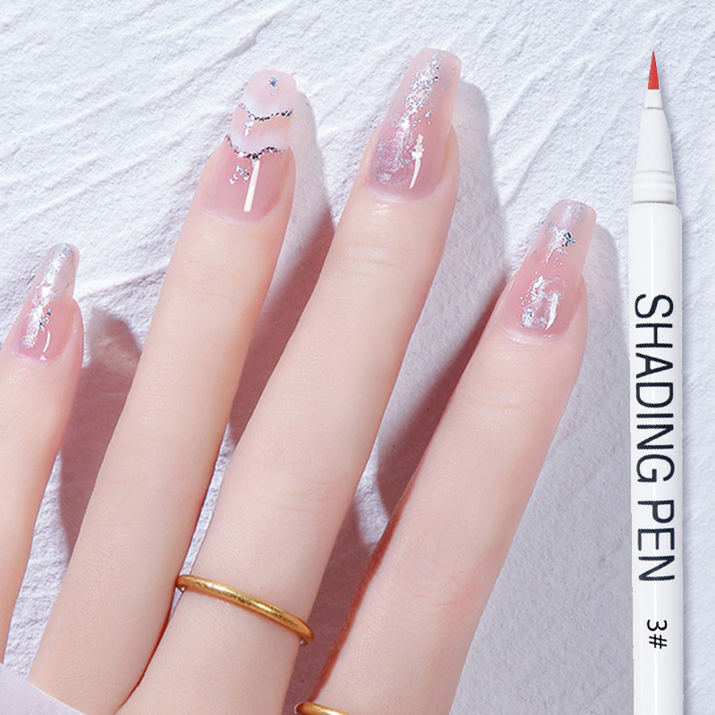 Nail Art Drawing Graffiti Pen Blooming Smoke Manicure Brush Painting Nail Smudge Ink Drawing Pen Nail Marbl UV Gel DIY Nail Tool