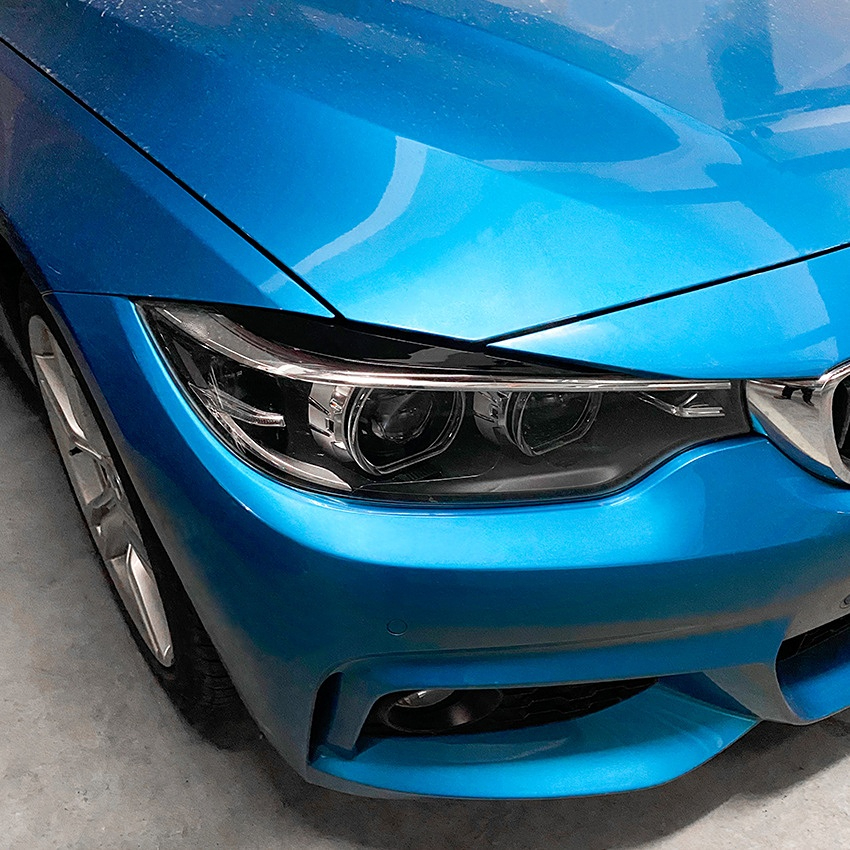 Front Headlight Eyelids Eyebrows Headlamp Eye Lid Cover Trim Sticker For BMW F32 F33 F36 4 Series 2014-2020 Styling Mouldings