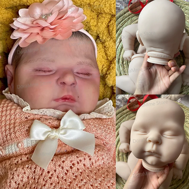 21Inch Peaches Reborn Kit Unpainted Doll Balnk 2025 Kit new Soft Touch Fresh Color Unfinsihed DIY Kit with Cloth Body