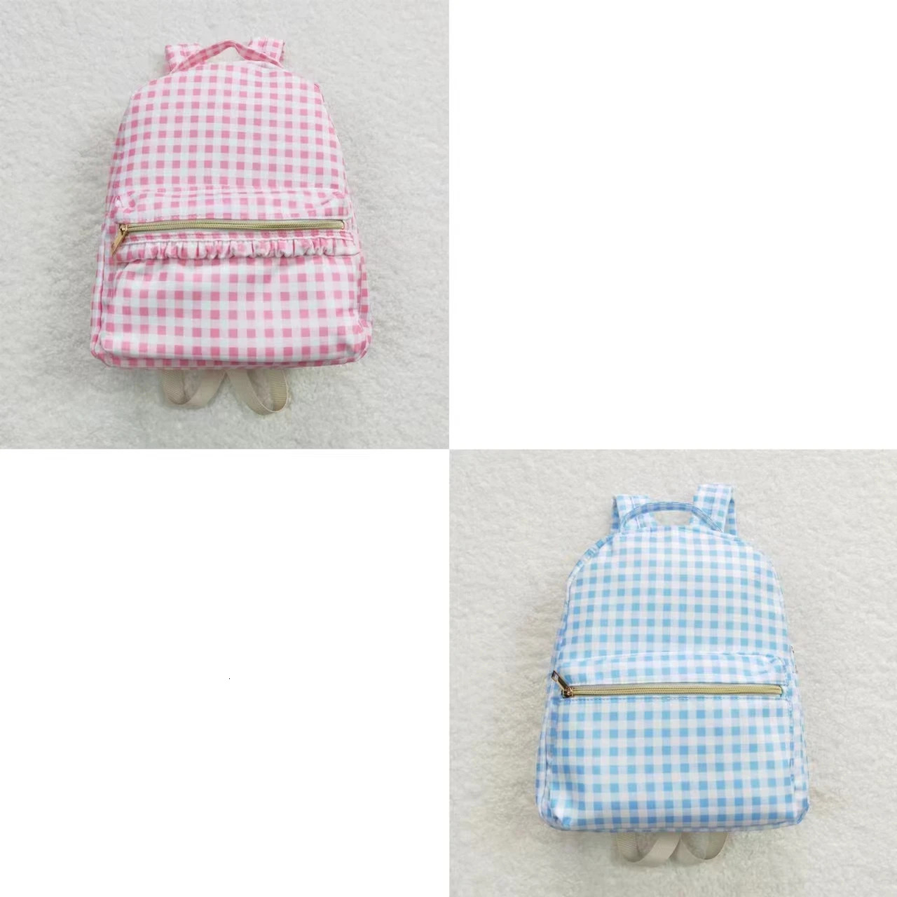 Wholesale Baby Boy Girl Backpack Plaid Daypack Toddler Children Outdoor Portable Kids School Bag 240521