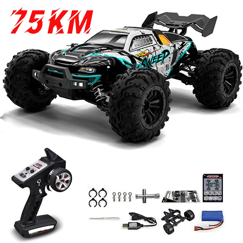 1:16 75KM/H 4WD RC Car with LED Remote Control Cars High Speed Drift Monster Truck for Kids Rc Cars for Adults