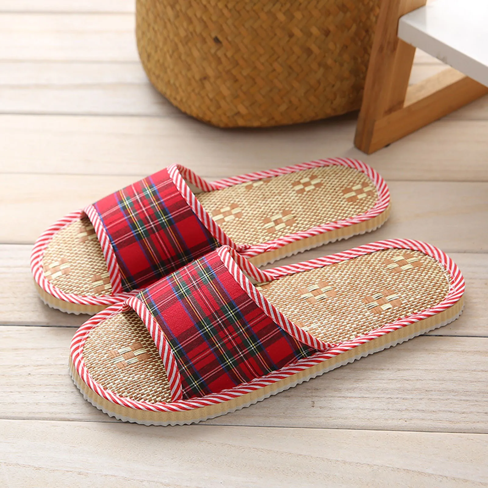 Women Indoor Floor Flat Shoes Spring Autumn Linen Flip Flops Home Slippers Female Slipper Comfortable Zapatillas de hombre 2023