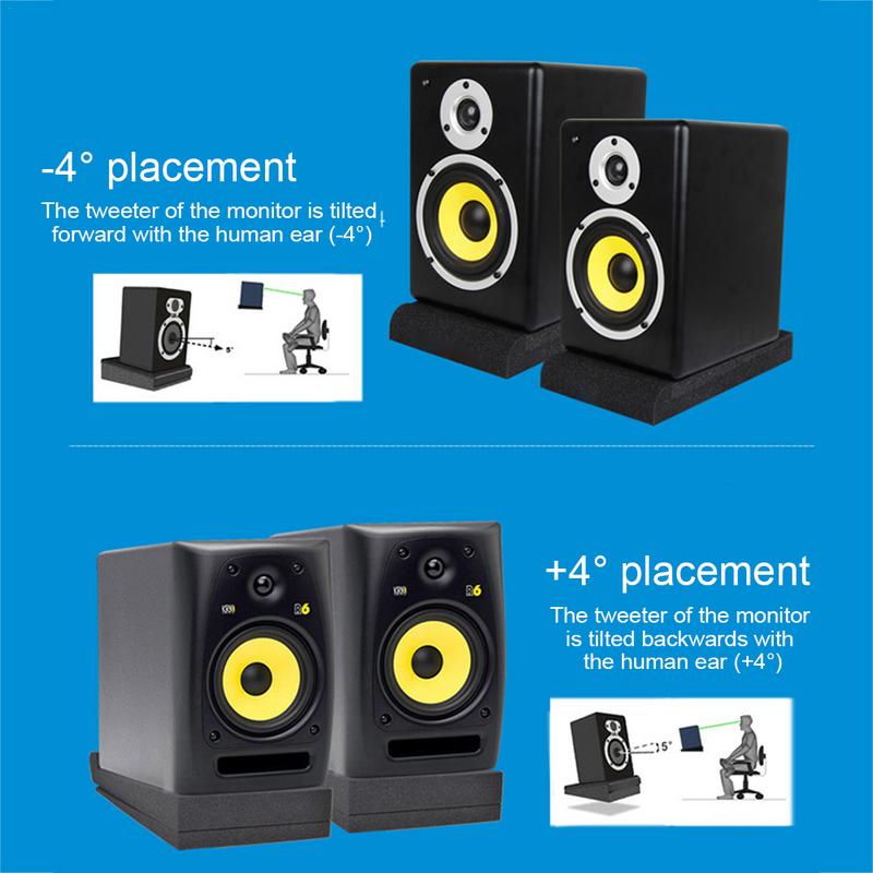 2pcs/1set Studio Monitor Isolation Pads High Density Acoustic Foam For Most Speaker Stand Piano Room Sound Reinforcement Cushion