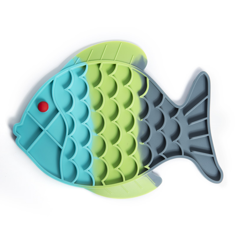 Pet Dog Slow Food Mat Cat Slow Food Bowls Puppy Kitten Candy Colors Silicone Feeding Licking Plate Slow Feeders Treat Dispensing
