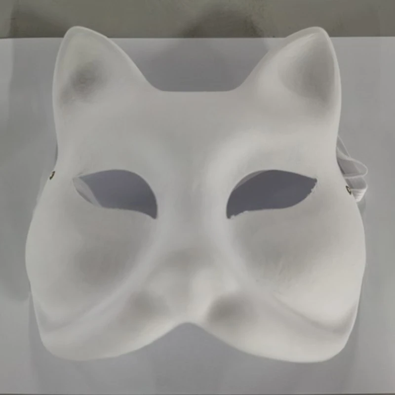 DIY Cat Mask Half 2025 Face Mask Hand-Paint Foxes Mask Masquerade Mask for new Halloween H9ED