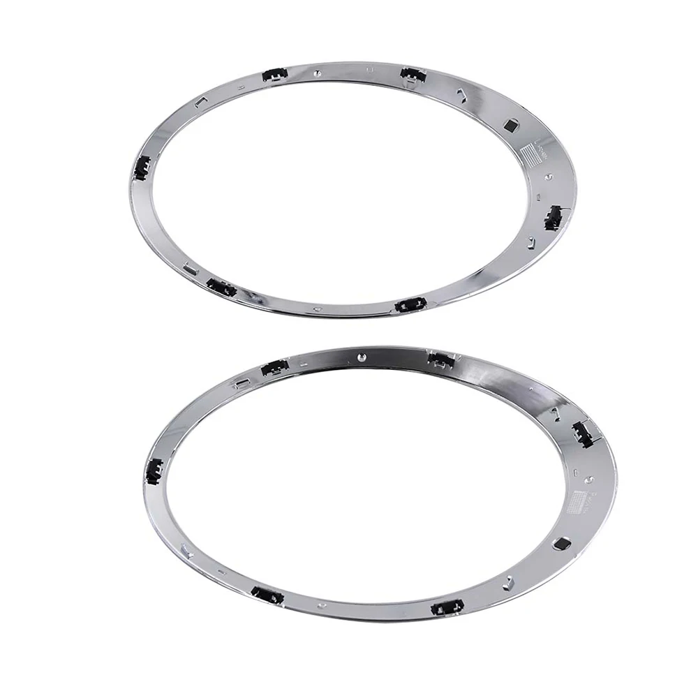 2Pcs Car Headlight Frame For MINI Cooper S R56 R57 R55 Clubman 2007-2015 51137149905 51137149906 Gloss Black/Silver Plated