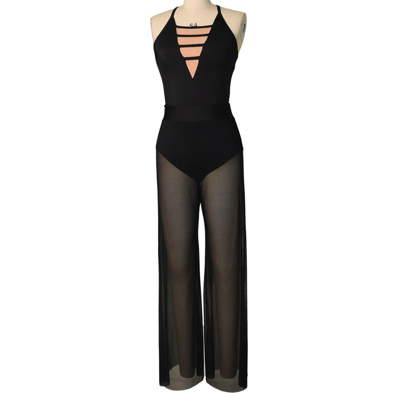MiDee 2 Piece Dance Outfit Contemporary Costume Leotard Mesh Culotte Bodysuit Stage Performance Wear Clothes Customized