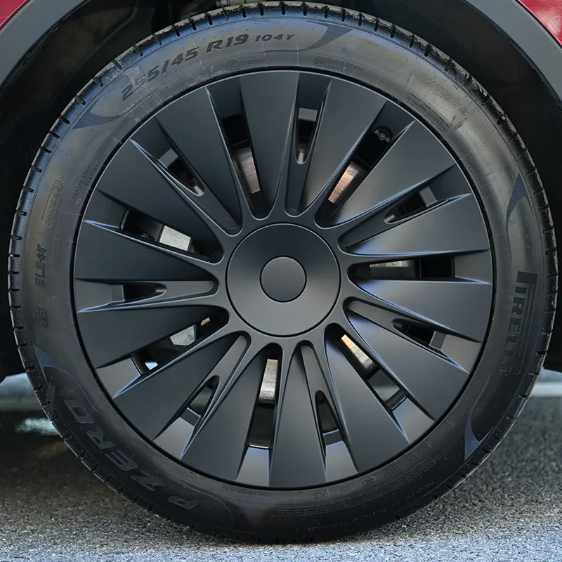 4PCS Hub Cap Performance Replacement Wheel Cap new 19 Inch Automobile Hubcap Full Rim Cover Accessories for Tesla 2025 Model Y 2018-2023
