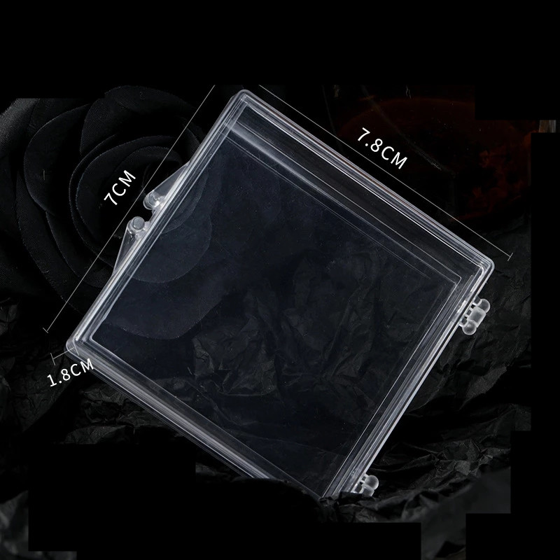Handmade Nail Wear Storage Box Clear Acrylic Nail Packaging Box Nail Manicure Organizer Case Container Nails Tools Empty Box