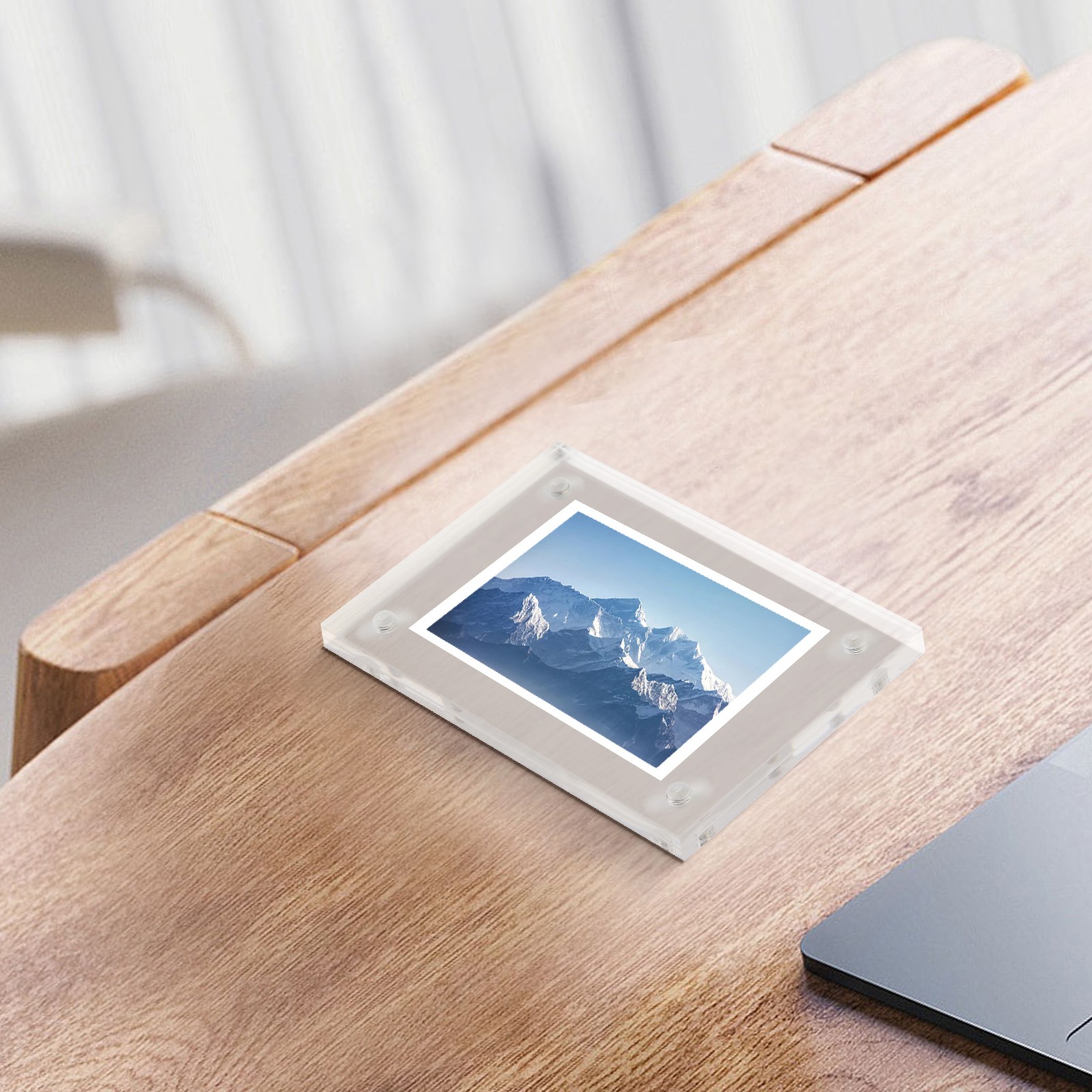 Transparent Acrylic Magnetic Poster Stand Household Photo Display Frame Desktop Ornament H260310 - view 3