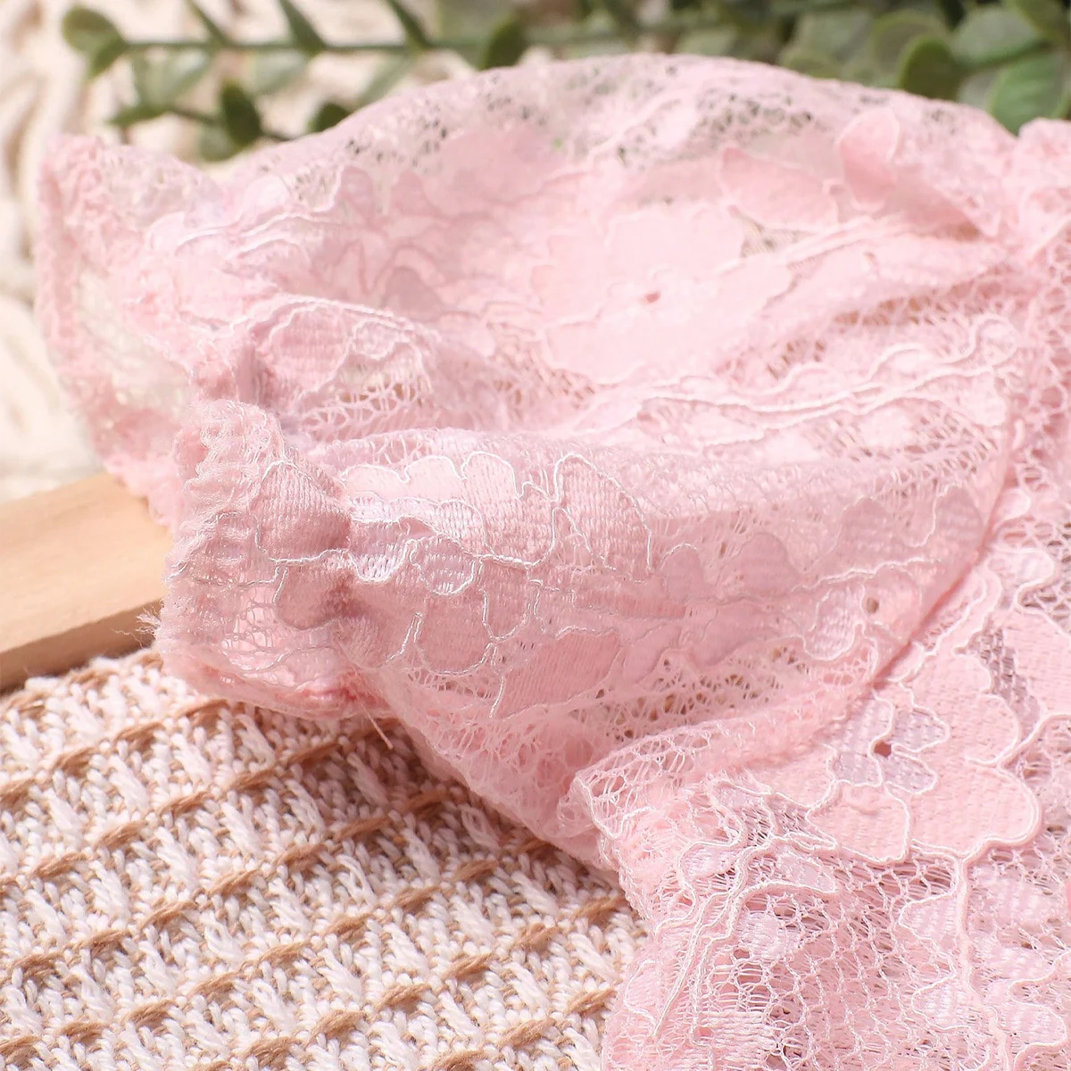 Ylsteed Newborn Big Bow Lace Romper for Photo Shooting Baby Girl Photography Outfits with Flower Headband Infant Photo Props
