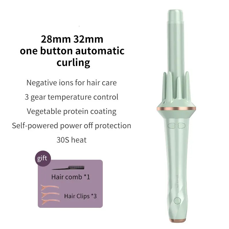 Automatic Hair Curler Large Wave Curling Iron Tongs Temperature Adjustable Anion Fast Heating Styling Curlers 240521