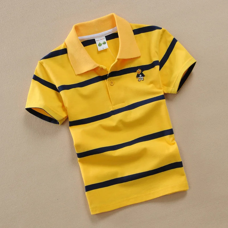 Summer Boys Polo Shirts Short Sleeve T-shirt For Kids Boy Bottom Solid Color Children Sweatshirts Baby Clothing 3-14T 240521